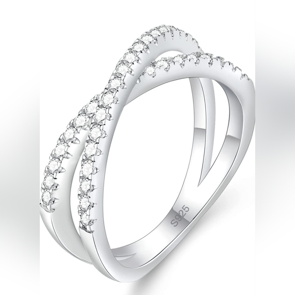 Moissanite diamond ring band  0.3 carat 7.5